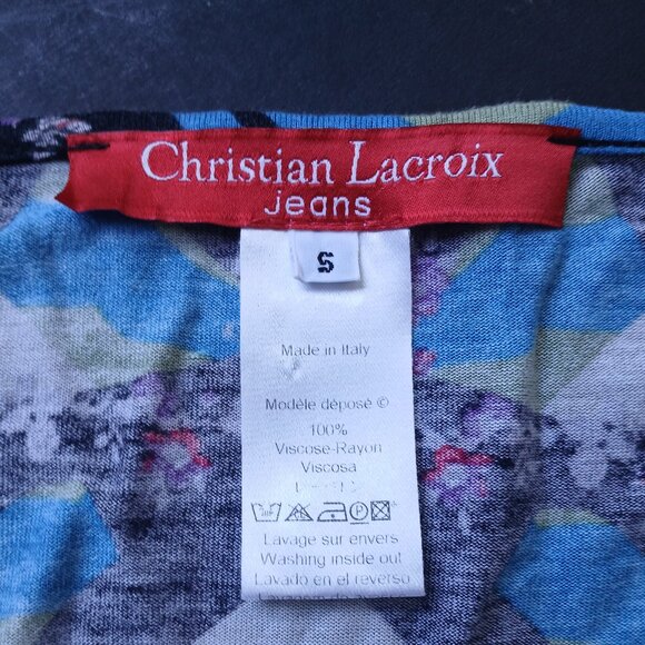 CHRISTIAN LACROIX France Long Sleeves Top Size Small Made in Italy 1990s - Picture 5 of 13